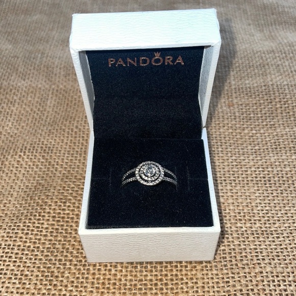 Pandora Sterling silver Sparkling Double Halo Ring 
Size 9 - Picture 8 of 14